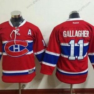 Montreal Canadiens #11 Brendan Gallagher Reebok Červené 2015-16 Domácí dres Premier Hokejový dres – Juniorské