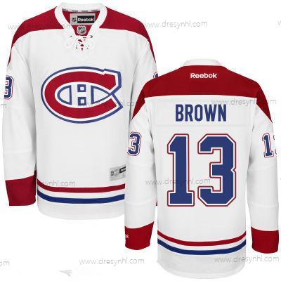 Montreal Canadiens #13 Mike Brown Reebok Bílý Hokejový Sešitý NHL dres – Pánské