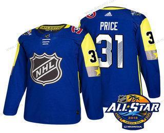 Montreal Canadiens #31 Carey Price Modrý 2018 NHL All-Star Sešitý Hokejový dres – Pánské