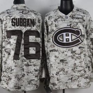 Montreal Canadiens #76 P.K. Subban Bílý Camo dres – Pánské