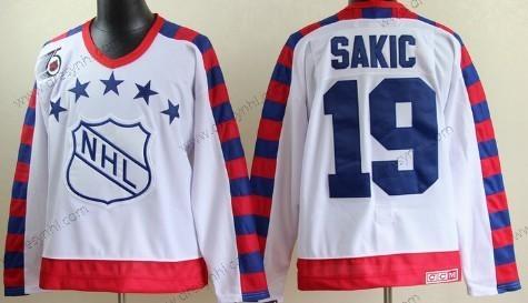 NHL 1992 All-Star #19 Joe Sakic Bílý 75Th Retro CCM dres – Pánské