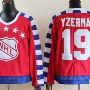 NHL 1992 All-Star #19 Steve Yzerman Červené 75Th Retro CCM dres – Pánské