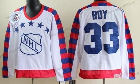 NHL 1992 All-Star #33 Patrick Roy Bílý 75Th Retro CCM dres – Pánské