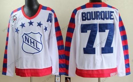 NHL 1992 All-Star #77 Ray Bourque Bílý 75Th Retro CCM dres – Pánské