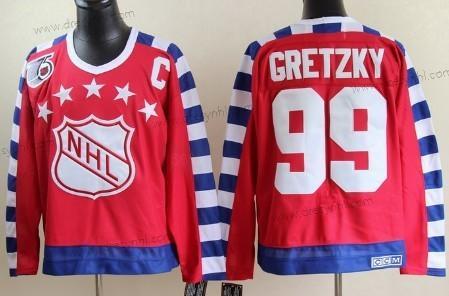 NHL 1992 All-Star #99 Wayne Gretzky Červené 75Th Retro CCM dres – Pánské