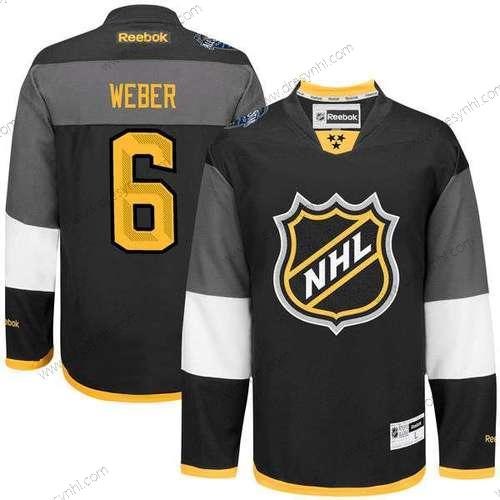 NHL #6 Shea Weber Černá Reebok 2016 All-Star Premier dres – Pánské