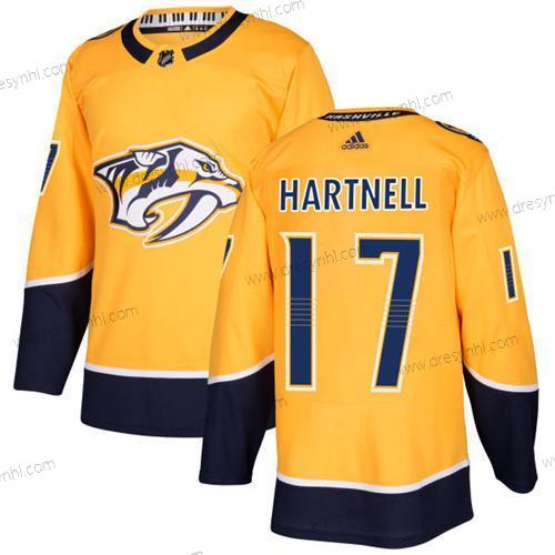 Nashville Predators #17 Scott Hartnell Žlutá Domácí dres Autentické Sešitý NHL dres – Juniorské