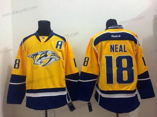 Nashville Predators #18 James Neal Žlutá dres – Pánské