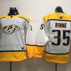 Nashville Predators #35 Pekka Rinne Bílý Road Autentické Sešitý NHL dres – Juniorské