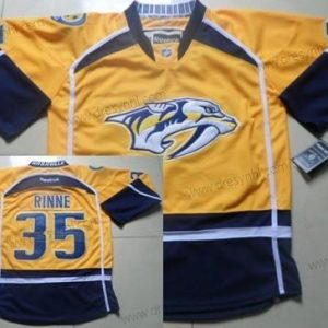 Nashville Predators #35 Pekka Rinne Žlutá dres – Pánské