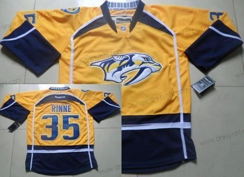 Nashville Predators #35 Pekka Rinne Žlutá dres – Pánské