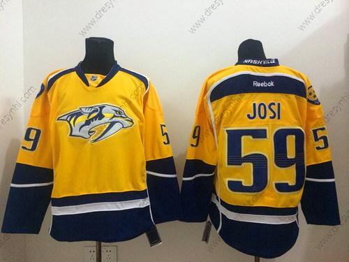 Nashville Predators #59 Roman Josi Žlutá dres – Pánské