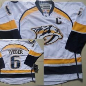 Nashville Predators #6 Shea Weber Bílý dres – Pánské