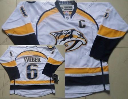 Nashville Predators #6 Shea Weber Bílý dres – Pánské