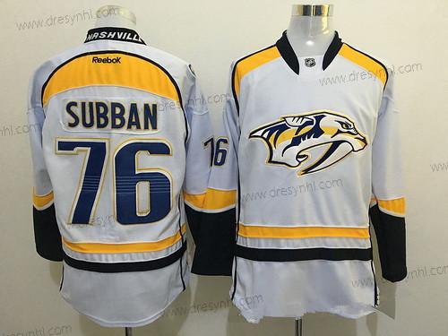 Nashville Predators #76 P. K. Subban Bílý Reebok NHL Hokejový dres – Pánské