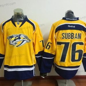 Nashville Predators #76 P. K. Subban Žlutá Reebok Hokejový dres – Pánské