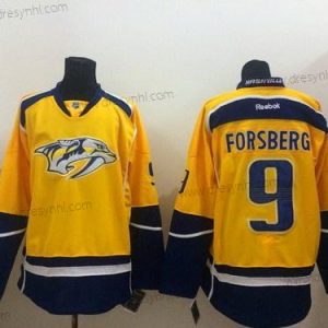 Nashville Predators #9 Filip Forsberg Žlutá dres – Pánské