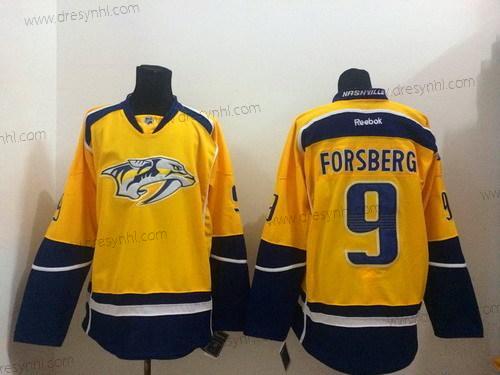 Nashville Predators #9 Filip Forsberg Žlutá dres – Pánské