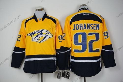 Nashville Predators #92 Ryan Johansen Žlutá Reebok Hokejový dres – Pánské