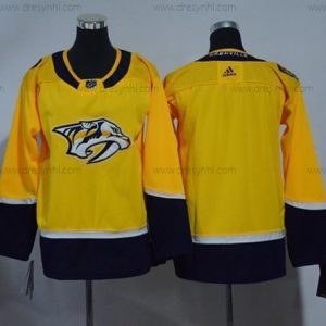 Nashville Predators Prázdný Žlutá Domácí dres Autentické Sešitý NHL dres – Juniorské