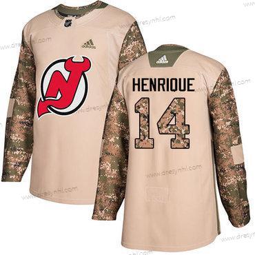 New Jersey Devils #14 Adam Henrique Camo Autentické 2017 Veterans Day Sešitý NHL dres – Juniorské