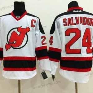 New Jersey Devils #24 Bryce Salvador Bílý dres – Pánské