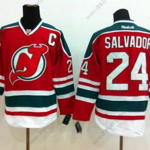 New Jersey Devils #24 Bryce Salvador Červené With Zelená dres – Pánské