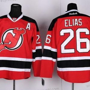 New Jersey Devils #26 Patrik Elias Červené With Černá dres – Pánské