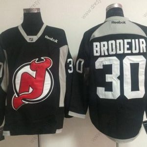 New Jersey Devils #30 Martin Brodeur 2014 Training Černá dres – Pánské