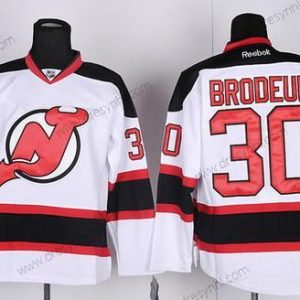 New Jersey Devils #30 Martin Brodeur Bílý dres – Pánské