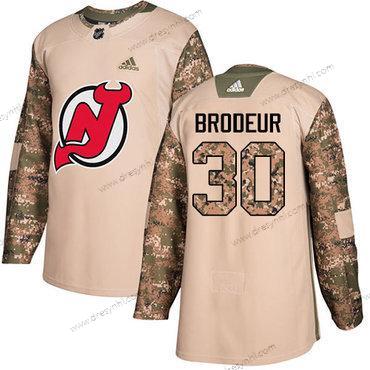 New Jersey Devils #30 Martin Brodeur Camo Autentické 2017 Veterans Day Sešitý NHL dres – Juniorské