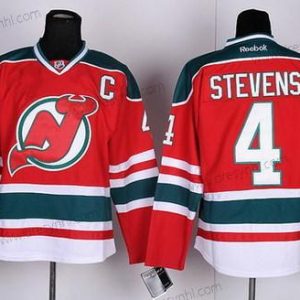 New Jersey Devils #4 Scott Stevens Červené With Zelená dres – Pánské