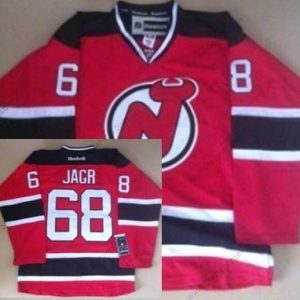 New Jersey Devils #68 Jaromir Jagr Červené With Černá dres – Pánské