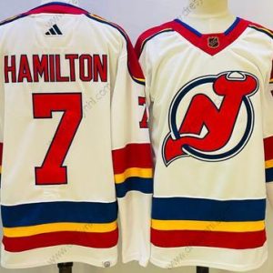 New Jersey Devils #7 Dougie Hamilton Bílý 2022 Obrácený Retro Autentické dres – Pánské