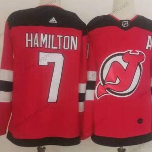 New Jersey Devils #7 Dougie Hamilton Červené Autentické dres – Pánské