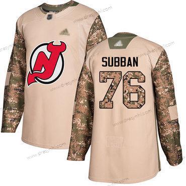 New Jersey Devils #76 P. K. Subban Camo Autentické 2017 Veterans Day Sešitý Hokejový dres – Pánské