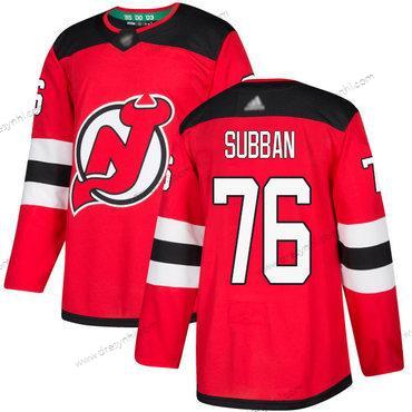 New Jersey Devils #76 P. K. Subban Červené Domácí dres Autentické Sešitý Hokejový dres – Pánské