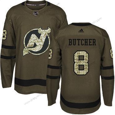 New Jersey Devils #8 Will Butcher Zelená Salute to Service Sešitý NHL dres – Juniorské