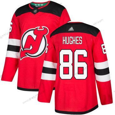 New Jersey Devils #86 Jack Hughes Červené Domácí dres Autentické Sešitý Hokejový dres – Pánské