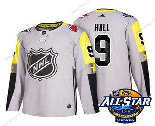 New Jersey Devils #9 Taylor Hall Šedá 2018 NHL All-Star Sešitý Hokejový dres – Pánské