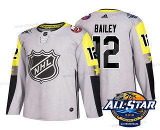 New York Islanders #12 Josh Bailey Šedá 2018 NHL All-Star Sešitý Hokejový dres – Pánské