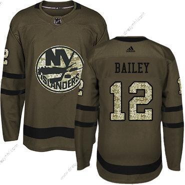 New York Islanders #12 Josh Bailey Zelená Salute to Service Sešitý NHL dres – Juniorské