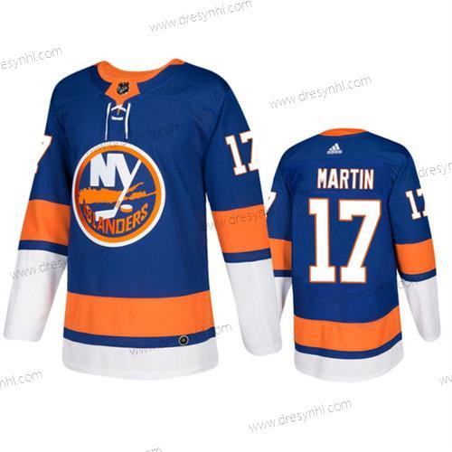 New York Islanders #17 Matt Martin Royal Modrý Oranžová Sešitý dres – Pánské