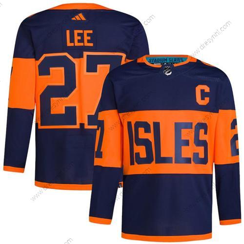 New York Islanders #27 Anders Lee Námořnictvo 2024 Stadium Series Sešitý dres – Pánské