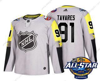 New York Islanders #91 John Tavares Šedá 2018 NHL All-Star Sešitý Hokejový dres – Pánské