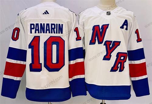 New York Rangers #10 Artemi Panarin Bílý 2024 Stadium Series Sešitý dres – Pánské