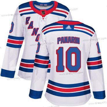 New York Rangers #10 Artemi Panarin Bílý Road Autentické Sešitý Hokejový dres – Dámské