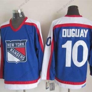 New York Rangers #10 Ron Duguay Modrý With Bílý CCM Vintage dres – Pánské