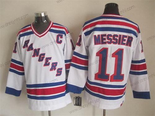 New York Rangers #11 Mark Messier 1993 Bílý Retro CCM dres – Pánské