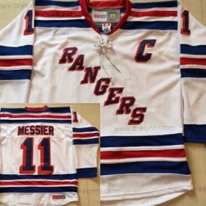 New York Rangers #11 Mark Messier Bílý Retro CCM dres – Pánské